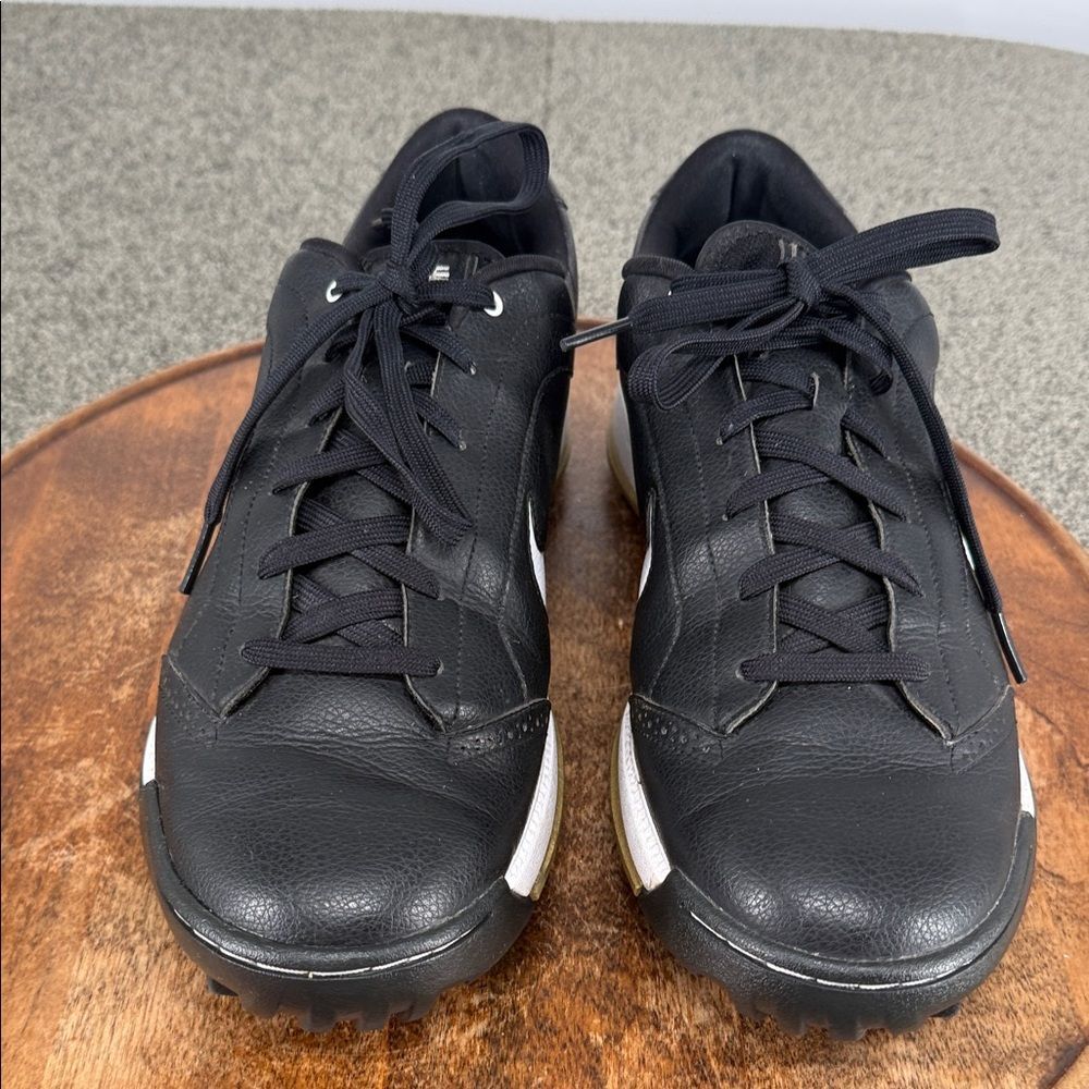 Nike Air Shoes Mens 10.5 Golf Cleat Sneakers Black White 379212-011 - Picture 3 of 11